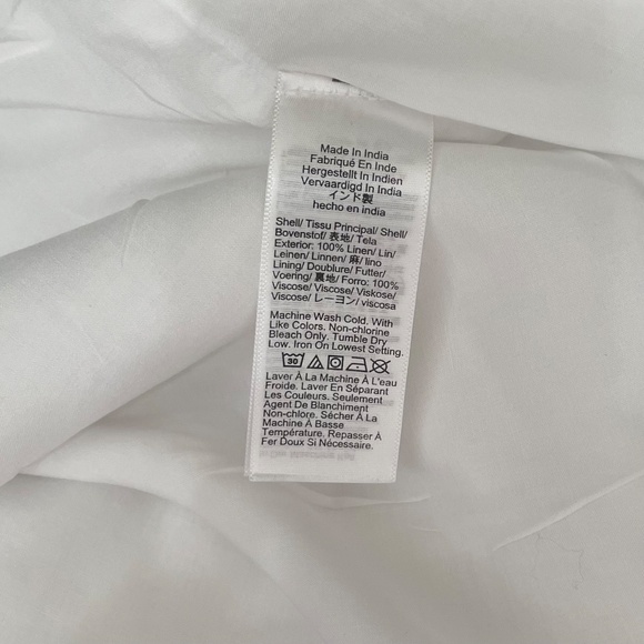 NWT!! J. CREW Wrap Skirt Linen Solid White Mini Tie Waist Preppy Lined Size 4 - Picture 14 of 15